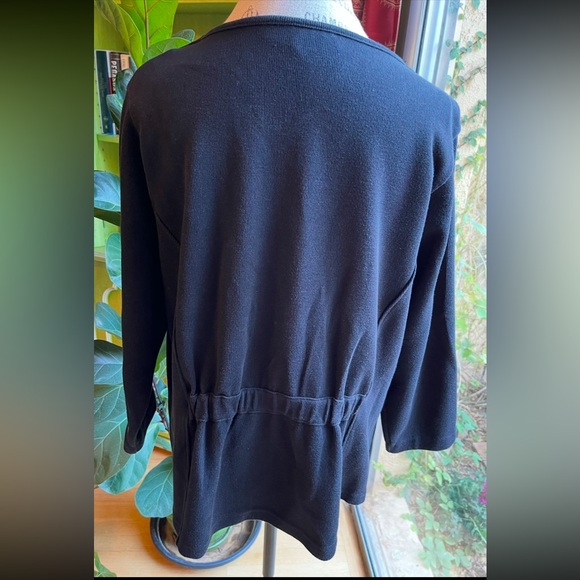 BOB MACKIE Wearable Art Black Sweater Zip Jacket Peacock Thunderbird Phoenix 3X - Picture 4 of 7